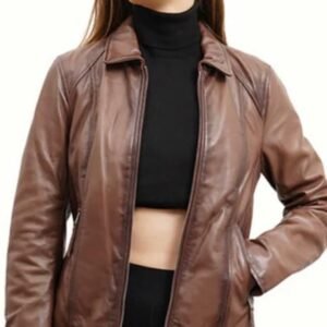 Women's Premium Brown Leather Jacket